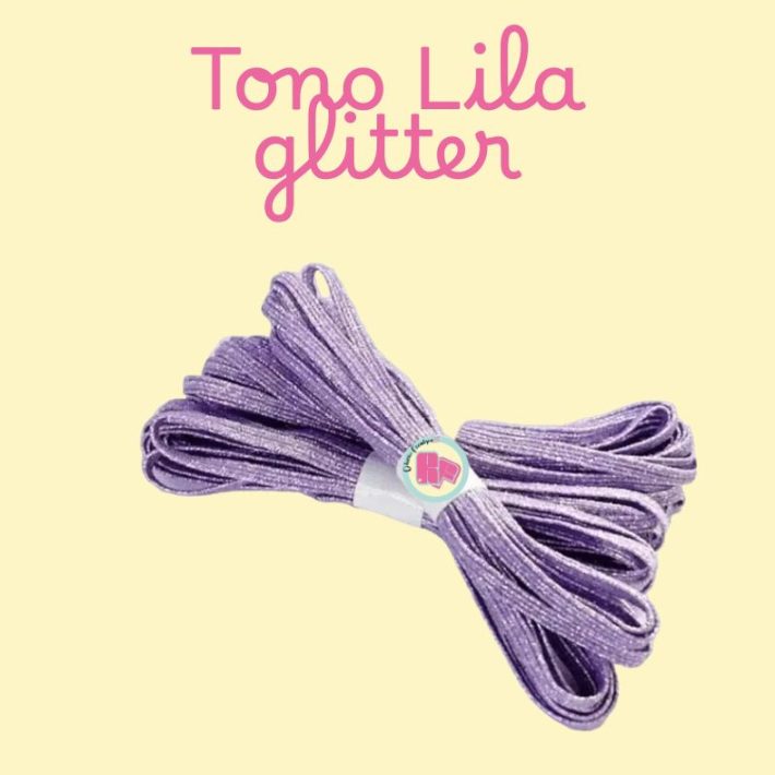 Elástico para Agendas Lila Glitter